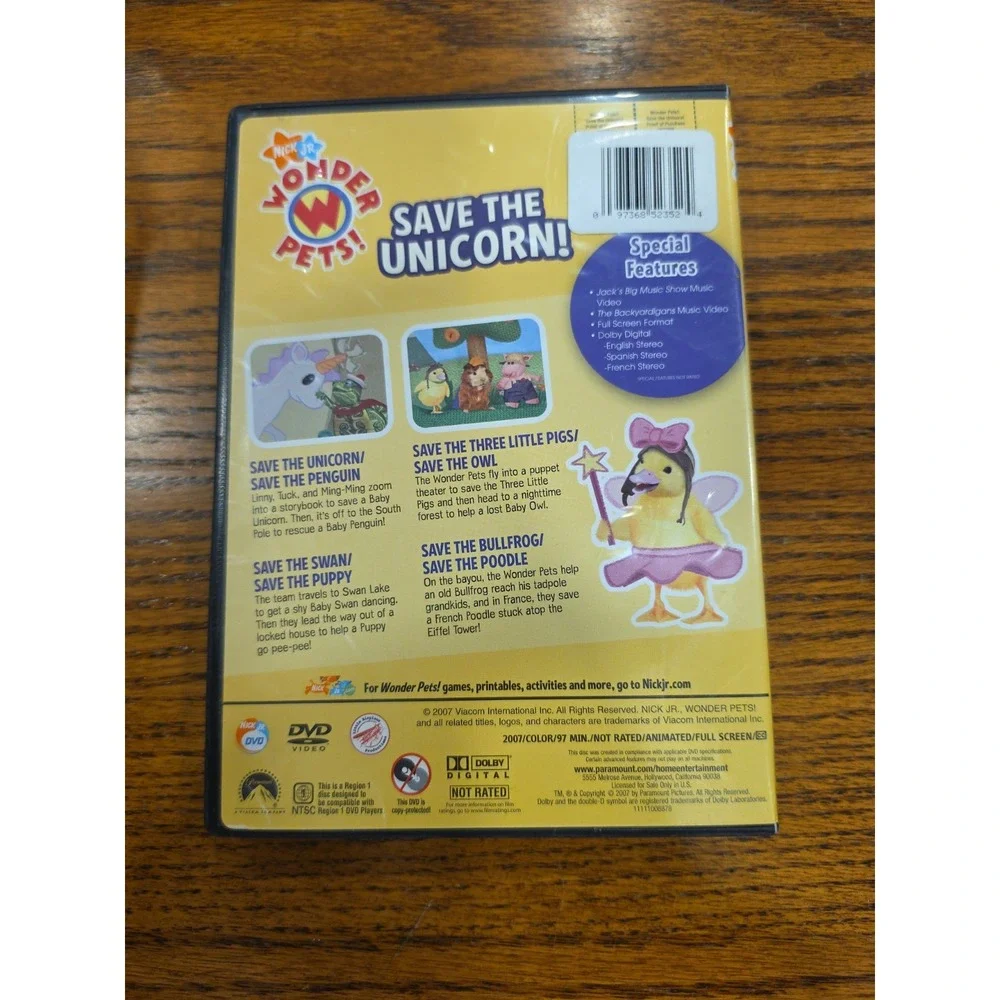 Wonder Pets • Save the Unicorn | DVD 2007 Nick Jr Nickelodeon | Rare